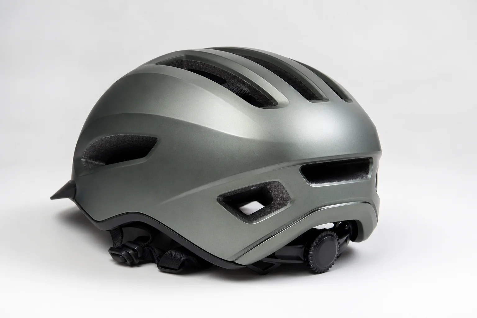 Casque CASR Style vert métallisé vue latérale