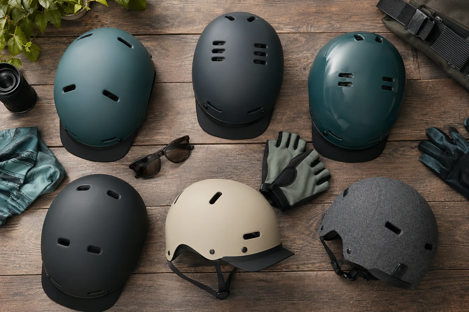 Casques CASR alignés pour comparatif